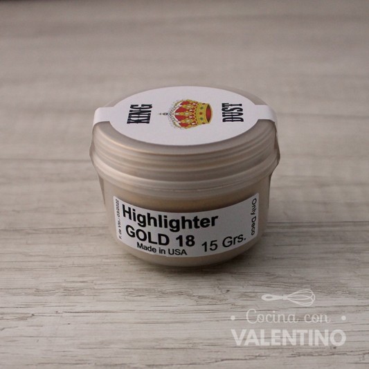 Colorante Polvo King Dust Highlighter Gold 18K  - 15 Grs