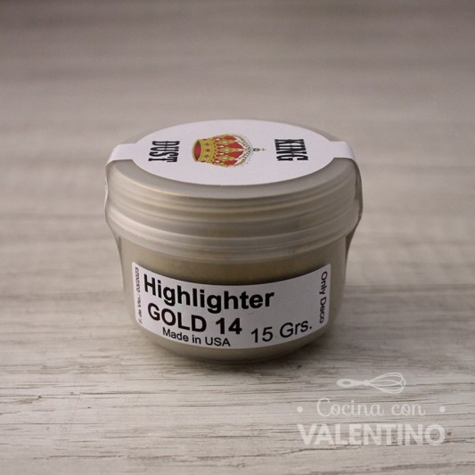 Colorante Polvo King Dust Highlighter Gold 14K  - 15 Grs