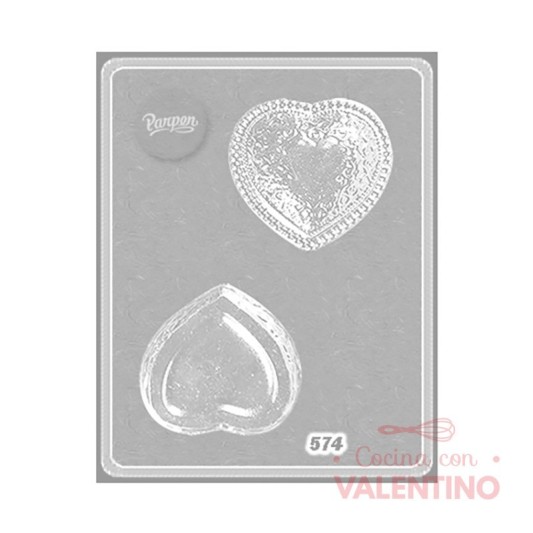 Placa Corazón Perlas Parpen 574