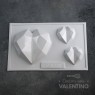 Placa Plastichok Corazones Diamantados x3 1867C