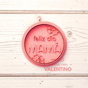 Cortante + Sello DeliPrint Feliz Dia Mama Flores