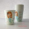 Vaso Polipapel Sirenita - 10 Un