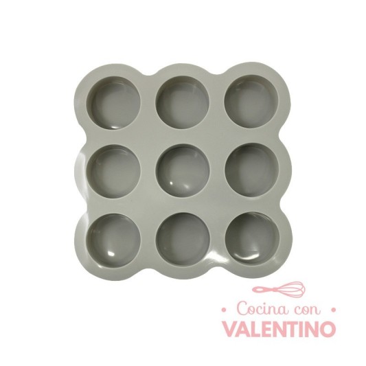 Molde Silicona Mini Cakes Circulos x9