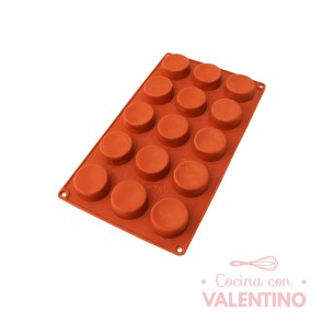 Molde Silicona Mini Cakes Circulos x15 (HL-9191)