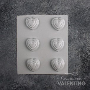 Placa Plastichok Bombon Corazon x 6 41A