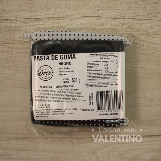 Pasta de Goma Negra - 500 Grs