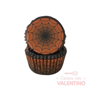 Pirotines N°10 Halloween - Telaraña naranja y negro - 25u. Convida