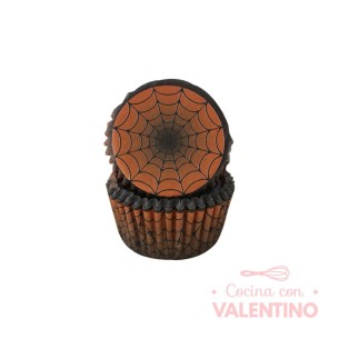 Pirotines N°8 Halloween - Telaraña naranja y negro - 25u. Convida