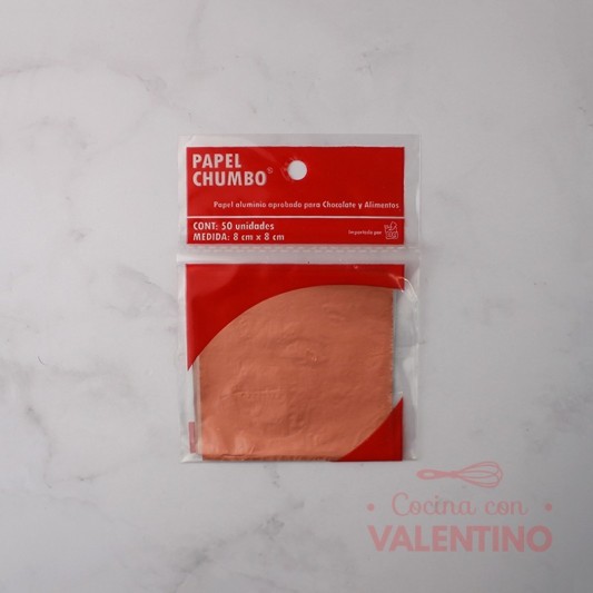 Papel Chumbo 8x8cm - Salmon