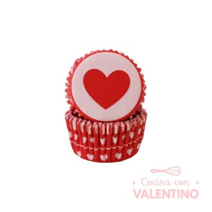 Pirotines N°8 Corazón - Rojo y Blanco - 25u. Convida