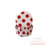 Pirotines N°8 Blanco con Lunar Rojo - 25u. Convida