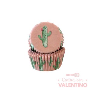 Pirotines N°8 Cactus - Con Fondo Rosa - 25u. Convida