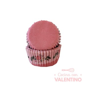 Pirotines N°8 Compose Floral - Con Base Rosa - 25u. Convida