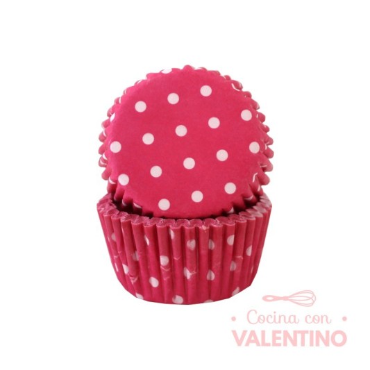 Pirotines N°10 Con Lunar Blanco - Fucsia - 25u. Convida