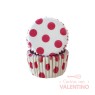 Pirotines N°10 Blanco con Lunar Fucsia - 25u. Convida