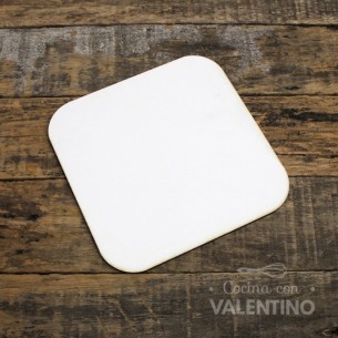 Base Fibro Plus Cuadrada Blanca 18 Cm