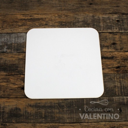 Base Fibro Plus Cuadrada Blanca 20 Cm