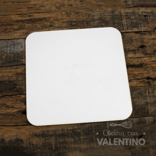 Base Fibro Plus Cuadrada Blanca 24 Cm