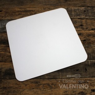 Base Fibro Plus Cuadrada Blanca 28 Cm