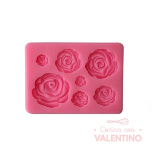 Molde Flexible Rosas x7