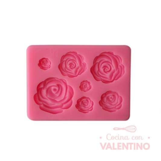 Molde Flexible Rosas x7