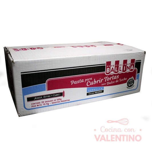 Pasta Cubretorta Ballina Negro - 500 Grs - Pack 20 Un.
