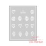 Placa Parpen Rosas. Corazones y Hojas P136