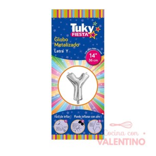 Globo Tuky Metalizado Letra  Y 14"
