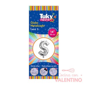 Globo Tuky Metalizado Letra  S 14"