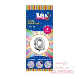 Globo Tuky Metalizado Letra  Q 14"