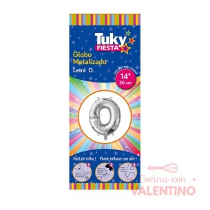 Globo Tuky Metalizado Letra  O 14"