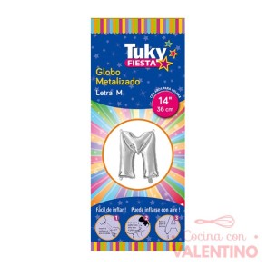 Globo Tuky Metalizado Letra  M 14"