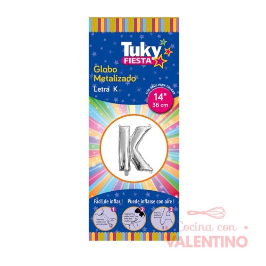 Globo Tuky Metalizado Letra  K 14"