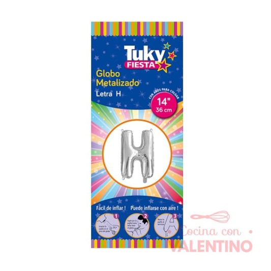 Globo Tuky Metalizado Letra  H 14"