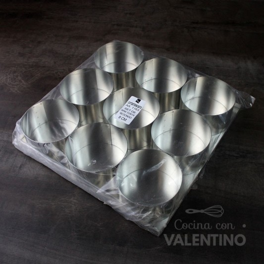 Set Mini Torta Cairo Redondo - 8 Cm - 9 Un