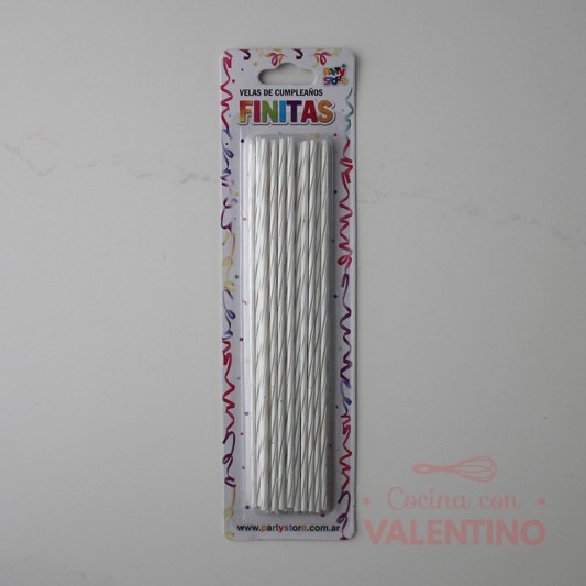 Vela Party Store Finita Torneada Blanca - 24 Un.