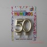 Vela Party Store Doble Dorada - 50 Años