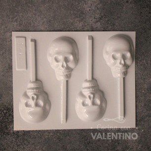 Placa Plastichok Chupetines Calaveras x4 1278A