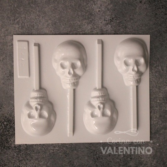 Placa Plastichok Chupetines Calaveras x4 1278A