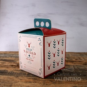 Caja Pan Dulce Individual Reno Rojo