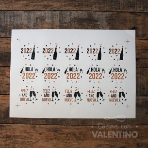 Pack Sticker Feliz Año Nuevo Formas - 15 Un.