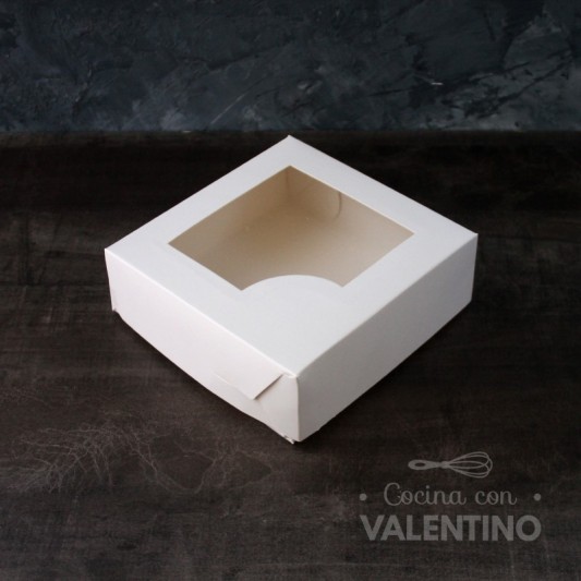 Estuche Blanco Con Visor de PVC 15x15x5