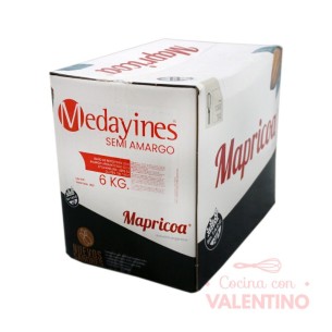 Baño de Moldeo Mapricoa Medayines Semiamargo - 1kg - Pack 6 Un.