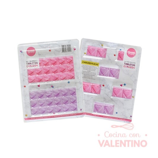 Set Placa Parpen Tableta con Corazones
