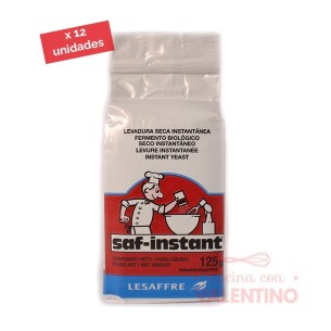 Levadura Seca Saf Instant Roja - 125 Grs - Pack 12 Un