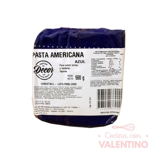 Pasta Americana Azul - 500 Grs