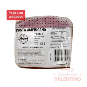Pasta Americana Fucsia - 500 Grs - Pack 20 Un