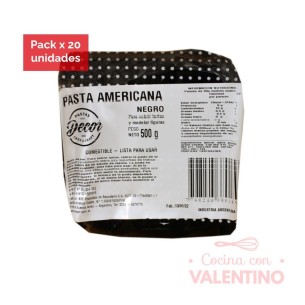 Pasta Americana Negra - 500 Grs - Pack 20 Un