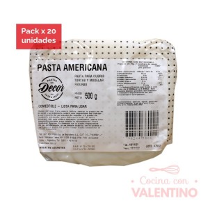 Pasta Americana Blanca - 500 Grs - Pack 20 Un