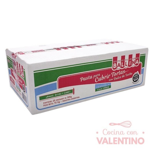 Pasta Cubretorta Ballina Verde - 500 Grs - Pack 20 Un.